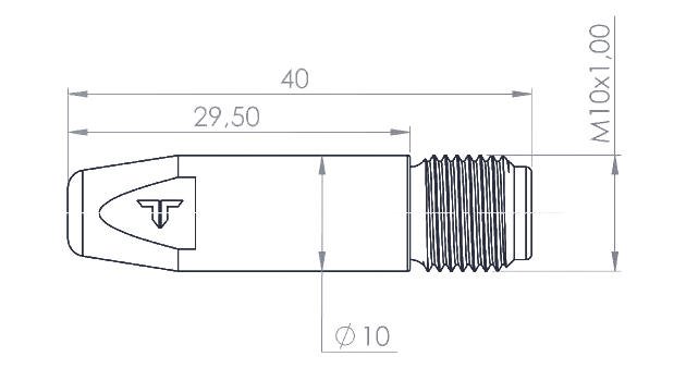 M10×40 Kontak Ucu