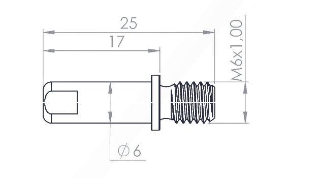M6×25 Kontak Ucu